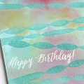 Happy Birthday Streamers Card - detail