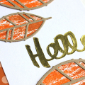 Hello Leaves Card - detail
