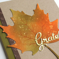 Grateful For You Leaf Card - detail
