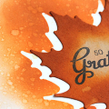So Grateful Leaf Card - detail