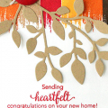 STAMPS: Brushed Off, Tucked In: New Home
INK: Summer Sunrise, Canyon Clay, Classic Kraft, Dark Chocolate, Pure Poppy
PAPER: Autumn Chicken Scratch Gingham, Classic Kraft, white
DIES: Branching...