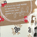 STAMPS: Choose Joy, Twig Wreath
INK: Versarmark, Dark Chocolate, Classic Kraft
PAPER: Classic Kraft, white, Autumn Chicken Scratch Gingham
DIES: none
OTHER: pearls, Zing embossing powders.