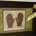 Mittens With Brown Glitter