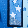 Stamps: Papertrey Ink TextBoxed
Paper: Papertrey Ink Aqua Mist, Club Scrap Mosiac Twist blue, Club Scrap Black
Paint: Folk Art Metallic
Ribbon: Papertrey Ink Aqua Mist
Other: Glitter,...