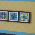 3 blocks from Quilter's Sampler and cross hatch design created with Score-Pal