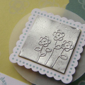 Reverse Embossed Flower Trio- Up Close