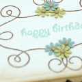 Flowery Birthday Frame Close Up