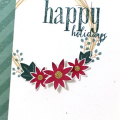 Poinsettia Wreath Card
