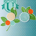 STAMPS: Fall Florals
INK: Tropical Teal, Aqua Mist, Summer Sunrise, Orange Zest, New Leaf
PAPER: Aqua Mist, white, Vintage Linens Paper Pad
DIES: Fall Florals
OTHER: pearl.