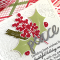 STAMPS: Spruce & Sprigs, Tucked In: Holiday
INK: Spring Moss, Ripe Avocado, Pure Poppy, True Black
PAPER: white, gray
DIES: Cover Plate: Winter Floral, Spruce &amp; Sprigs, Wet Paint Holiday...