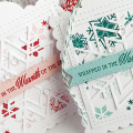 STAMPS: Quilted: Winter
INK: Sweet Blush, Pure Poppy, Aqua Mist, Tropical Teal
PAPER: White, Sweet Blush, Aqua Mist
DIES: Quilted: Winter die, Tag Sale: Quilted die
OTHER: twine, rainstones.