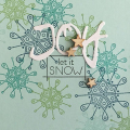 STAMPS: Warmest Wishes, Snowflake Sparkle
INK: Enchanted Evening, New Leaf, Tropical Teal, Aqua Mist, True Black
PAPER: Aqua Mist/white cardstock, Enchanted Evening Pattern Pack
DIES: Wet Paint...