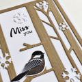 Miss You Chickadee Card - detail
