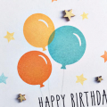 Happy Birthday Balloons Card