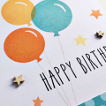 Happy Birthday Balloons Card - detail
