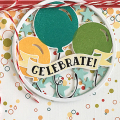 STAMPS: Scene It: Celebration
INK: Summer Sunrise, Tropical Teal, New Leaf, Harvest Gold, True Black
PAPER: Confetti Toss, Aqua Mist, white, Pure Poppy Pattern Pack
DIES: Scene It: Celebration...