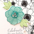 STAMPS: Bold Blossoms
INK: Soft Granite by Hero Arts; Aqua Mist, Tropical Teal, Mint Julep, New Leaf by PTI
PAPER: Bold Blossoms Watercolor Sheets, white cardstock
DIES: Bold Bossoms
OTHER:...