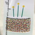 Rainbow Sprinkle Birthday Cake Tag