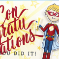 Congratulations Super Hero Card