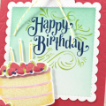 Strawberry Birthday Cake Card