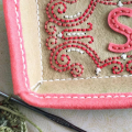 Monogrammed Rectangle Stitched Tray