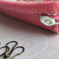 Monogrammed Rectangle Stitched Tray - detail