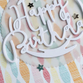 Happy Birthday Streamers Card - detail