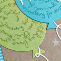Hooray Birthday Balloons Card - detail