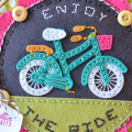 Enjoy the Ride Embroidery Hoop Art