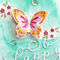 STAMPS: Color Pop Butterflies
INK: Summer Sunrise, Pure Poppy, Lavender Moon, New Leaf
PAPER: watercolor paper, white cardstock
DIES: Color Pop Butterflies
OTHER: watercolor paints.