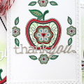 STAMPS: What the Doodle: Apple
INK: True Black, New Leaf
PAPER: Sheer Basics Vellum, What the Doodle: Apple Coloring Sheets, 
Chicken Scratch Gingham, Ripe Avocado Pattern Pack
DIES: What the...