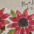 Bless the Lord Flower Card - detail