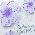 Supplies

Stamps: Floral Sketches

Ink: Stormy Sea, Soft Stone, Amethyst Allure

Cardstock: White

Patterned Paper: Chicken Scratch Gingham

Dies: Floral Sketches

Copic Markers: V17,...
