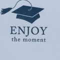 Graduation card sentiment.