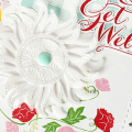 STAMPS: What the Doodle: Sun. Graceful Greetings II
INK: Pure Poppy, Lovely Lady, New Leaf, Spring Moss
PAPER: white, Chicken Scratch Gingham, vellum
DIES: What the Doodle: Sun, Graceful...