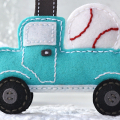 Stitched Truck Ornament
