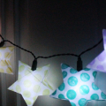 Rainbow Star Paper Lanterns Dark