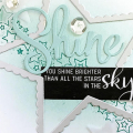 STAMPS: Number The Stars, Background Basics: Galaxy
INK: Aqua Mist, Tropical Teal, True Black
PAPER: white, Luxe Silver cardstock, What the Doodle: Map Coloring Sheets
DIES: Number The Stars...