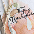 Happy Thanksgiving Wishbone Card - detail