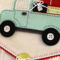 Happy Holidays Door Hanger - Truck & Bell