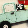Happy Holidays Door Hanger - Truck Close Up