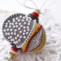 Stitched Ornament - Beaded Side