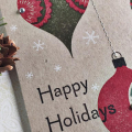 Happy Holidays Ornaments Card - detail