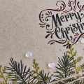 Merry Christmas Greens Card - detail