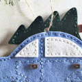 Stitched Tree Car Ornament