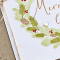 Merry Christmas Wreath Card - detail