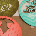 Patterned Christmas Cuts Tags Close Up 2