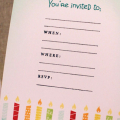 Birthday Candle Party Invitation