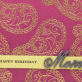Supplies

Stamps: What the Doodle: Paisley, Family Ties

Ink: Versamark, Smokey Shadow

Paper: Scarlet Jewel, Prairie Grass, Smokey Shadow

Dies: Family Ties

Other: gold embossing powder