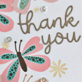 Thank You Butterflies Card - detail
